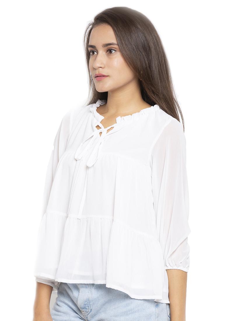 tie up neck solid top  - 17801780 -  Standard Image - 1