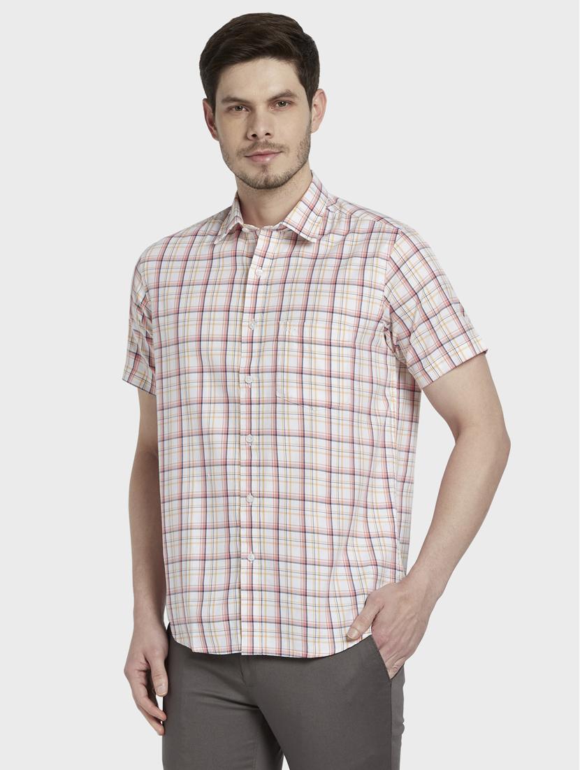 white checkered casual shirt - 17801849 - Standard Image - 1