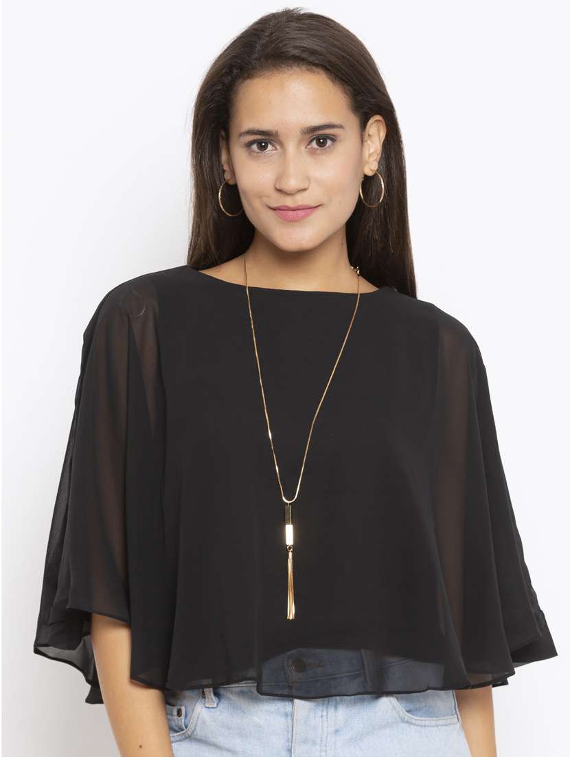 bell sleeved solid top 