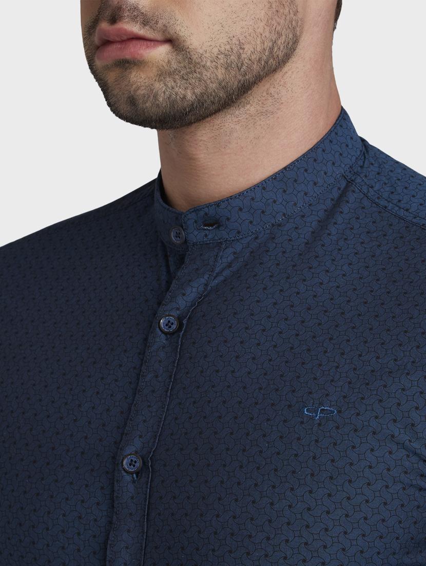 navy blue printed casual shirt - 17801884 - Standard Image - 4