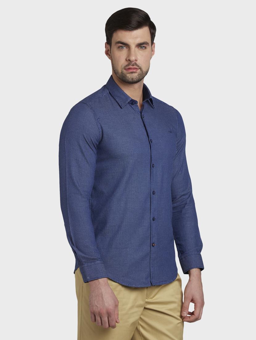 navy blue printed casual shirt - 17801902 -  Standard Image - 1