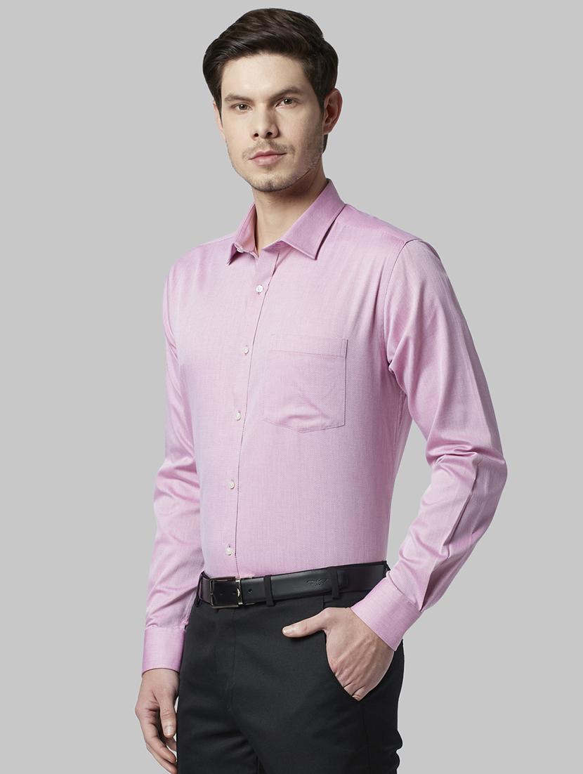 pink self design formal shirt - 17804500 -  Standard Image - 1