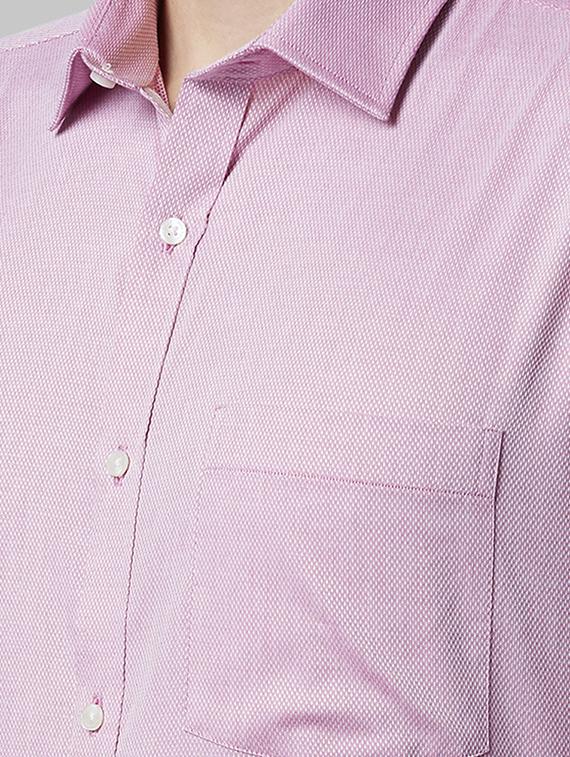 pink self design formal shirt - 17804500 - Standard Image - 4