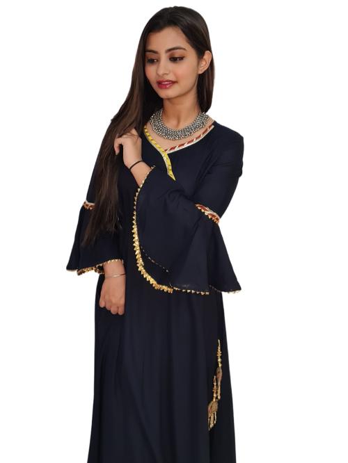 ethnic party wear solid embelleshed v  - 17805780 -  Standard Image - 1