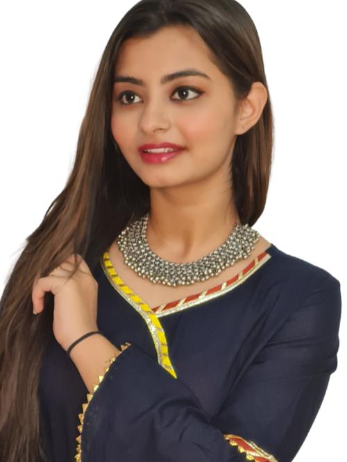 ethnic party wear solid embelleshed v - 17805780 - Standard Image - 4