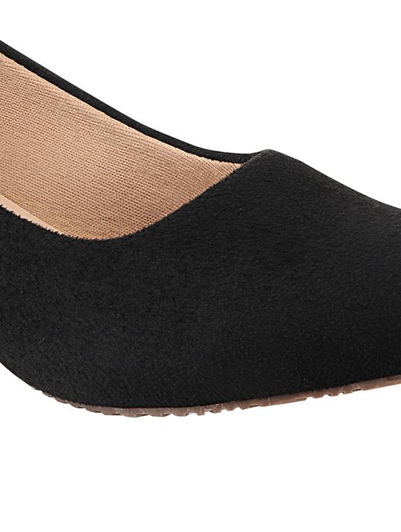 black suede slip on pumps - 17805791 - Standard Image - 4