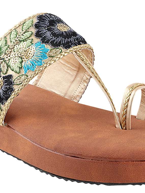 blue synthetic slip on sandals - 17805811 -  Standard Image - 4