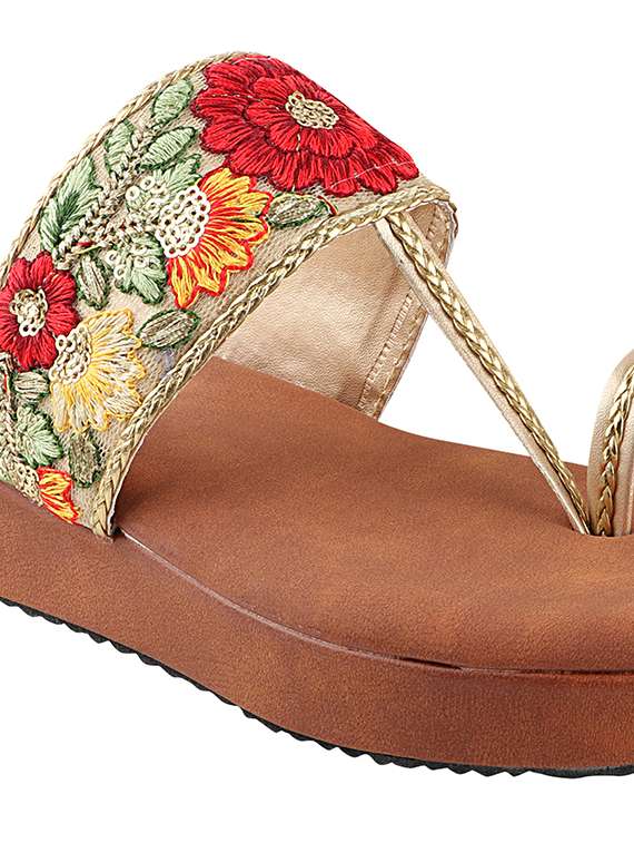 red synthetic slip on sandals - 17805812 -  Standard Image - 4