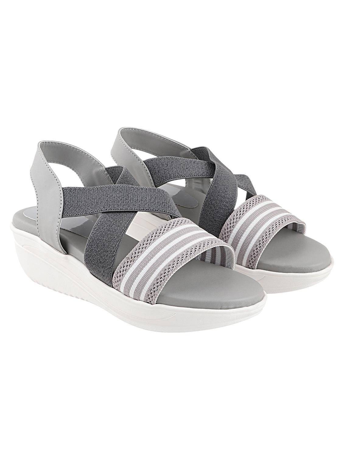 grey synthetic back strap sandals - 17805837 -  Standard Image - 1
