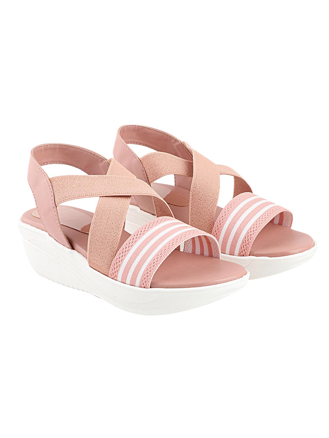 pink synthetic back strap sandals - 17805838 - Standard Image - 1