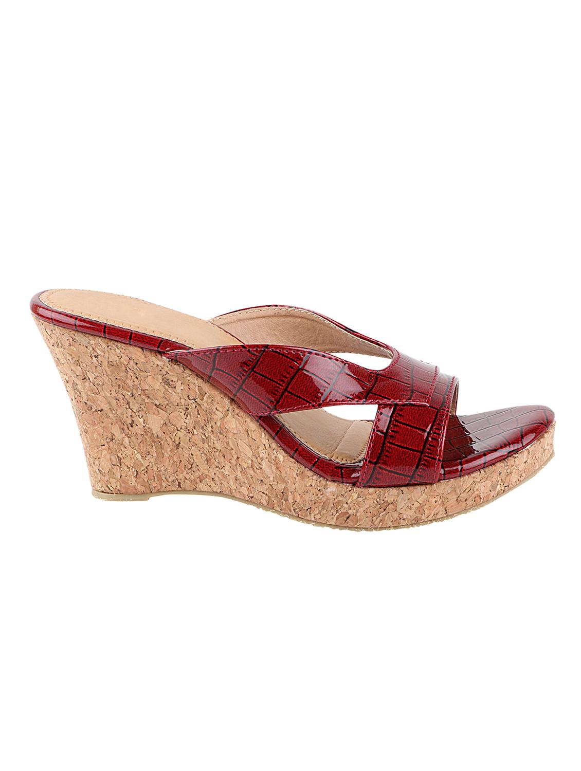 women yellow textured heels - 17805854 - Standard Image - 1