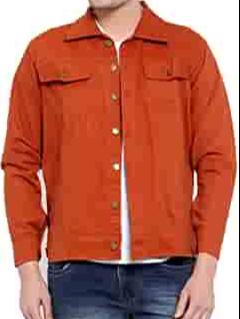 orange denim jacket - 17805918 - Standard Image - 1