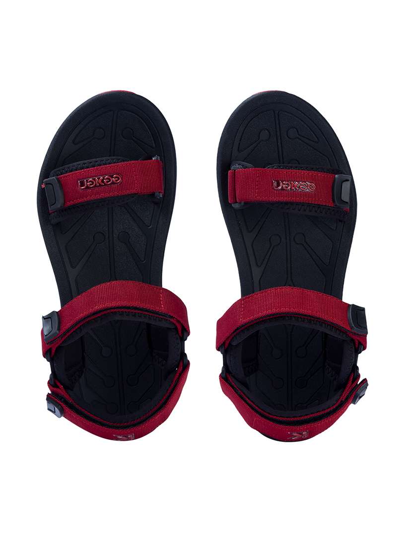 maroon fabric back strap floaters - 17806098 -  Standard Image - 4