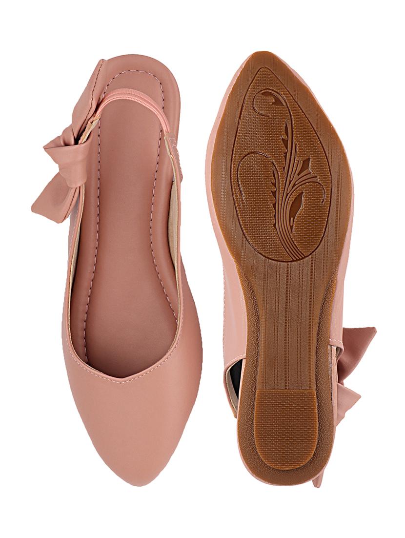 pink back strap solid flats - 17806242 - Standard Image - 4