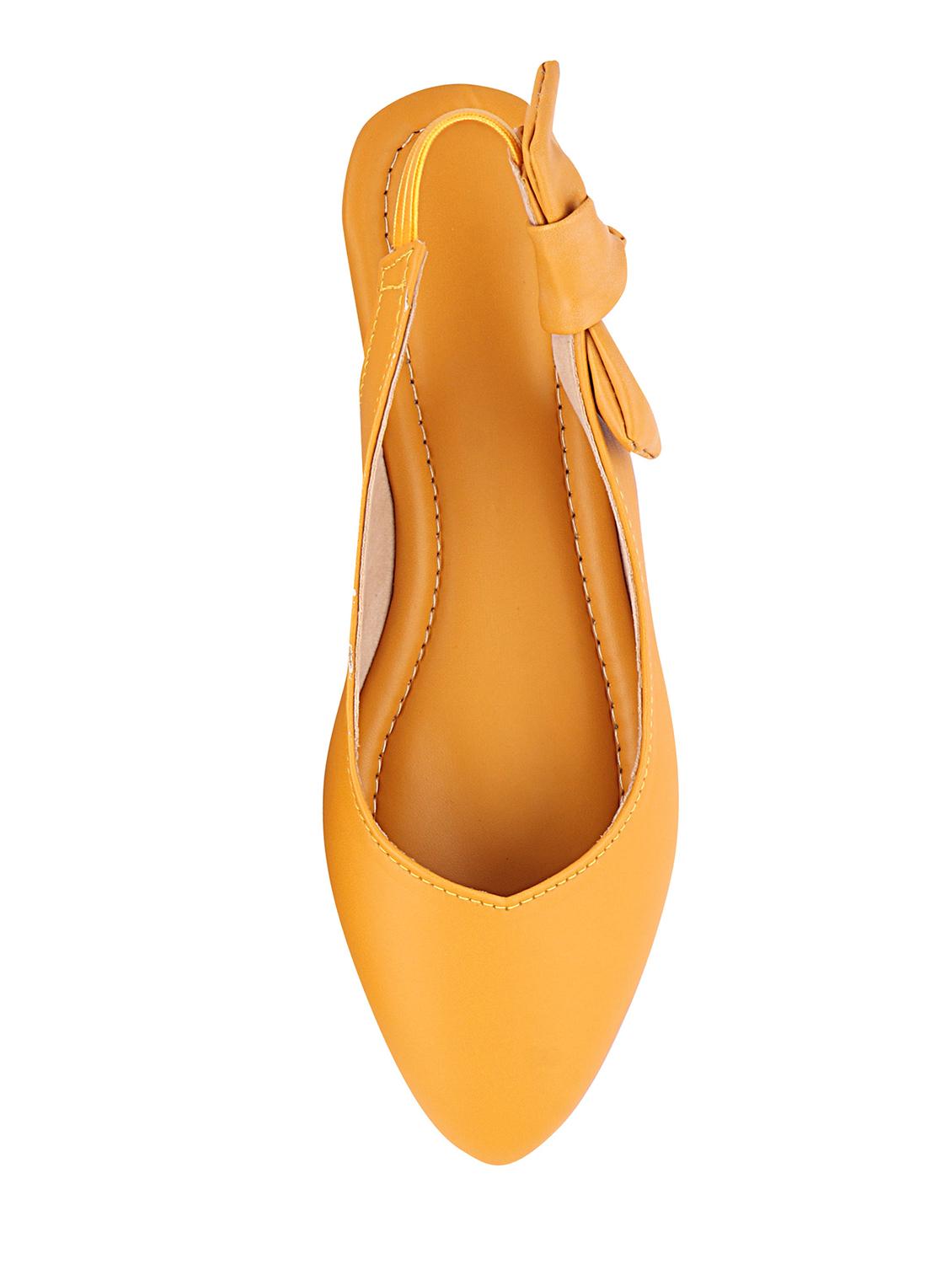 yellow synthetic back strap sandals - 17806243 - Standard Image - 4