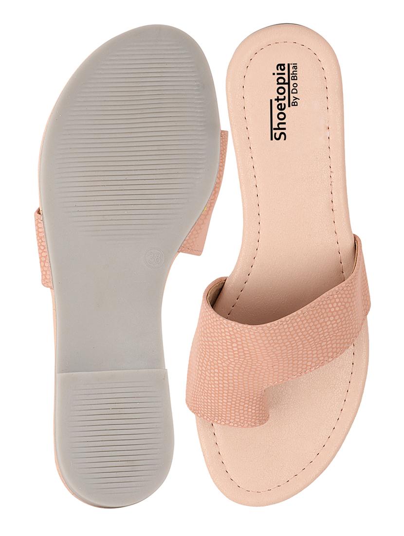 pink synthetic slip on sandals - 17806253 - Standard Image - 4