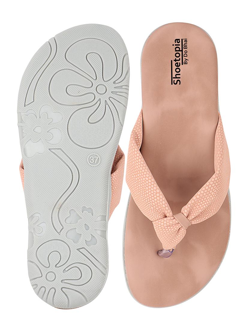 pink synthetic toe separator sandals - 17806256 - Standard Image - 4
