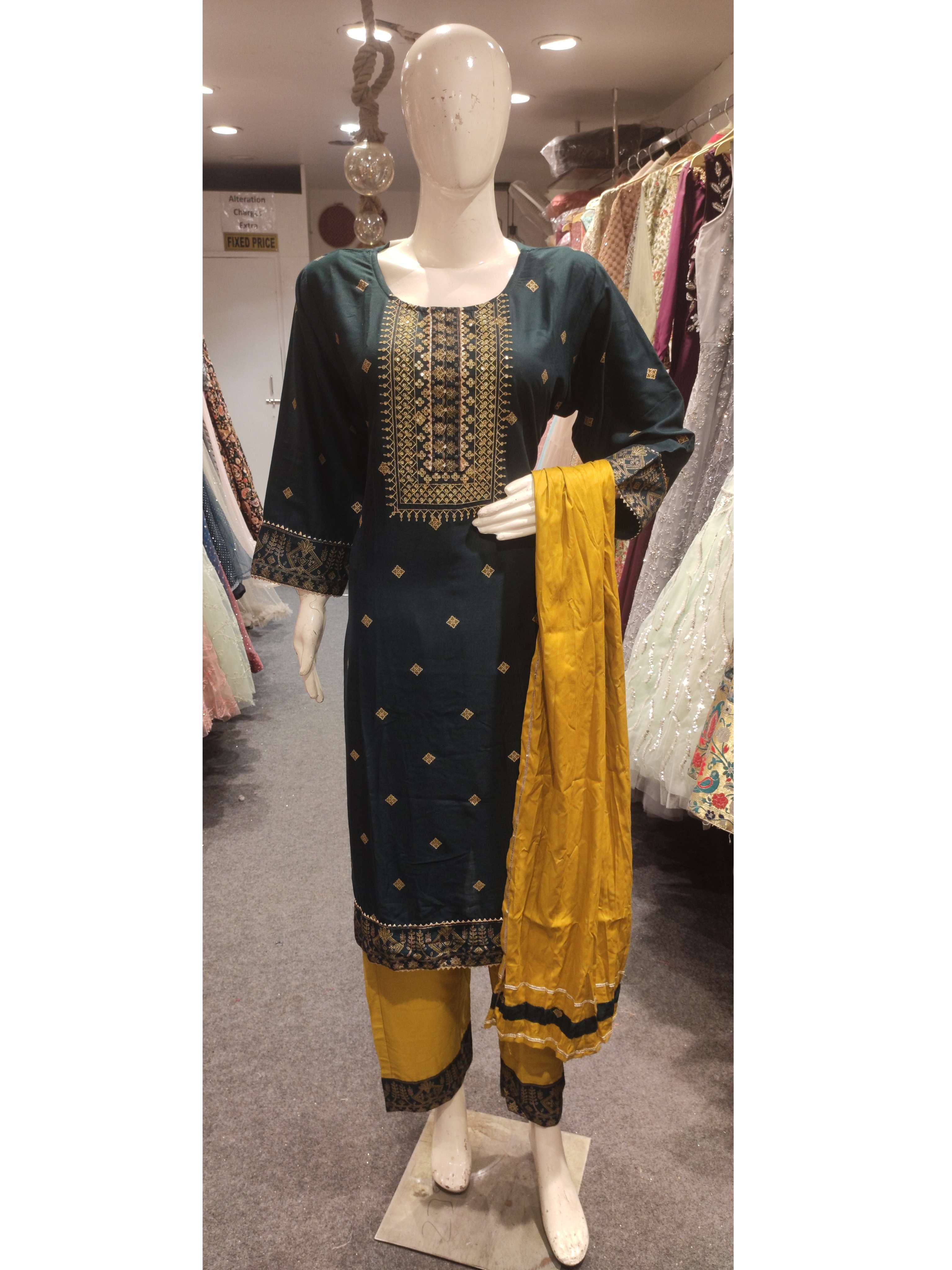 multi colored cottonblend ethnic dress