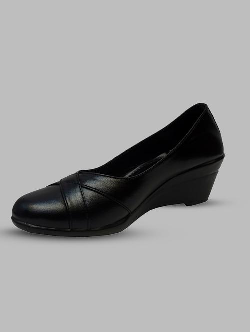 black pu slip on formal shoes - 17806729 - Standard Image - 0