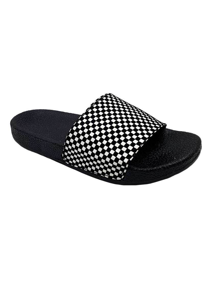 black slip on flip flop - 17807188 - Standard Image - 1