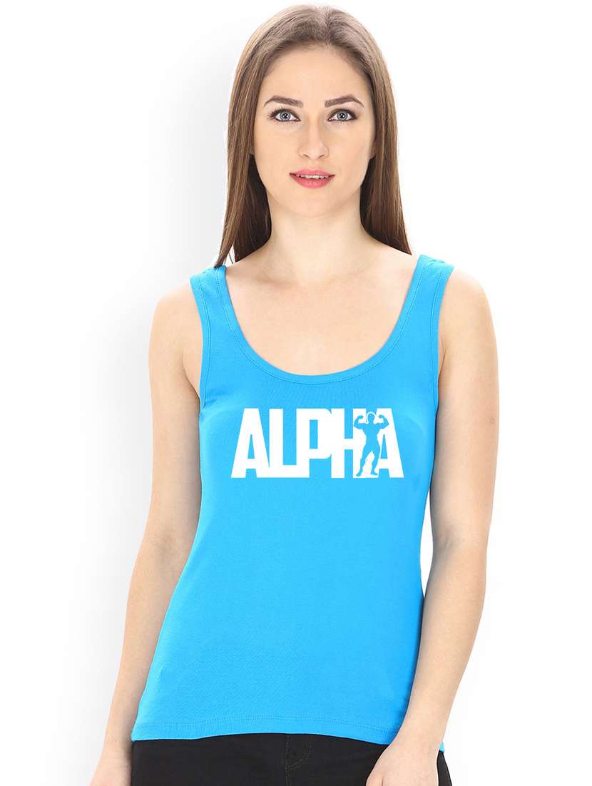 scoop neck graphic tank top 