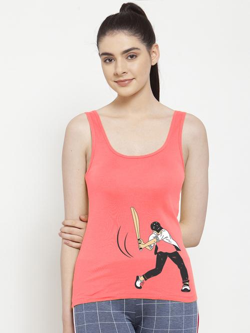 scoop neck graphic tank top - 17807357 - Standard Image - 0