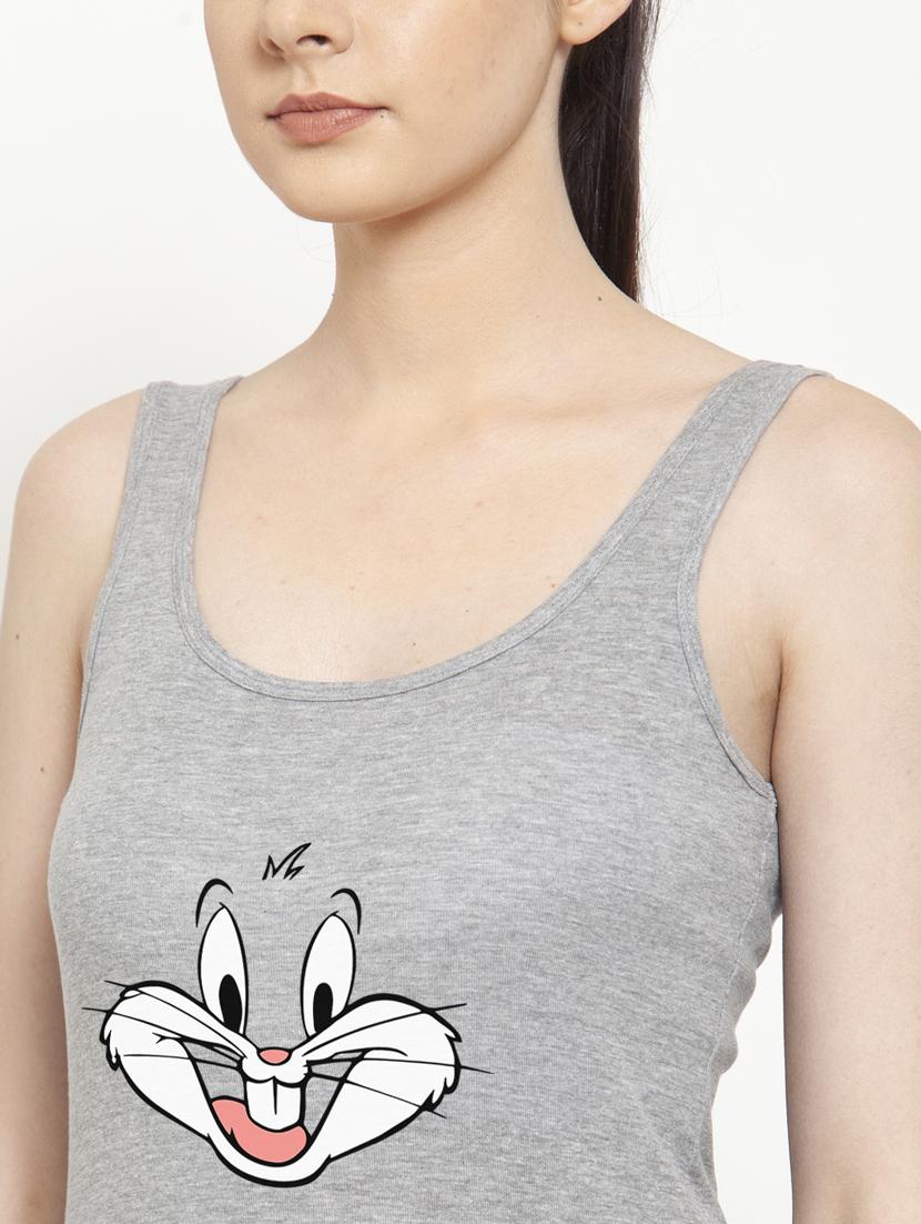 round neck printed tank top - 17807437 - Standard Image - 4