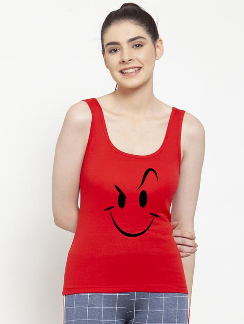 scoop neck graphic tank top - 17807483 - Standard Image - 0