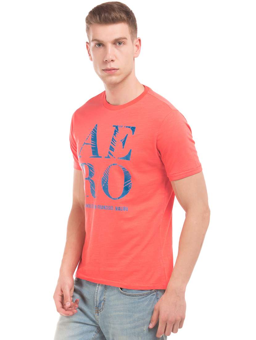orange chest printed t-shirt - 17807857 -  Standard Image - 1