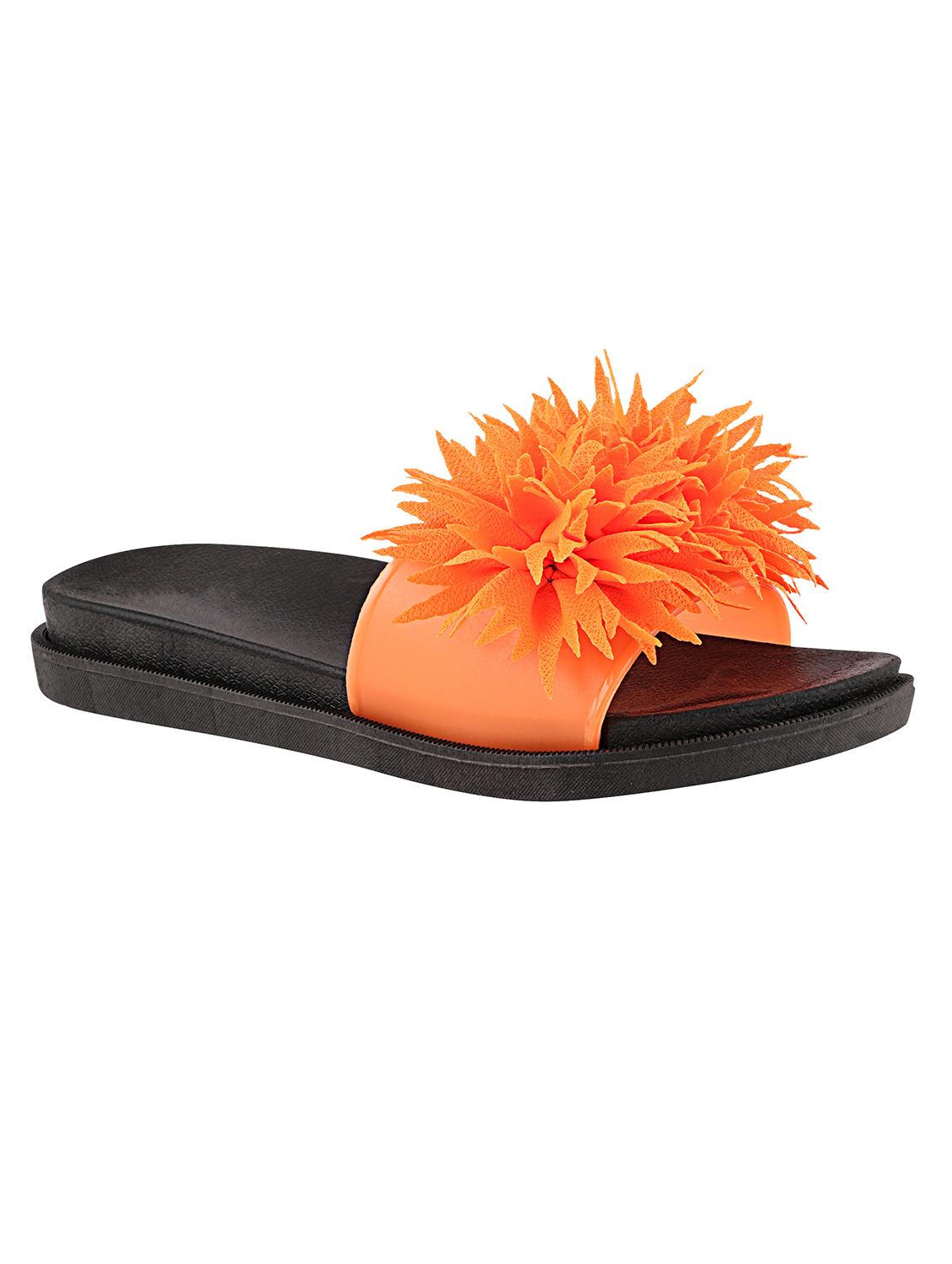 orange synthetic slippers flip flops - 17808263 - Standard Image - 1