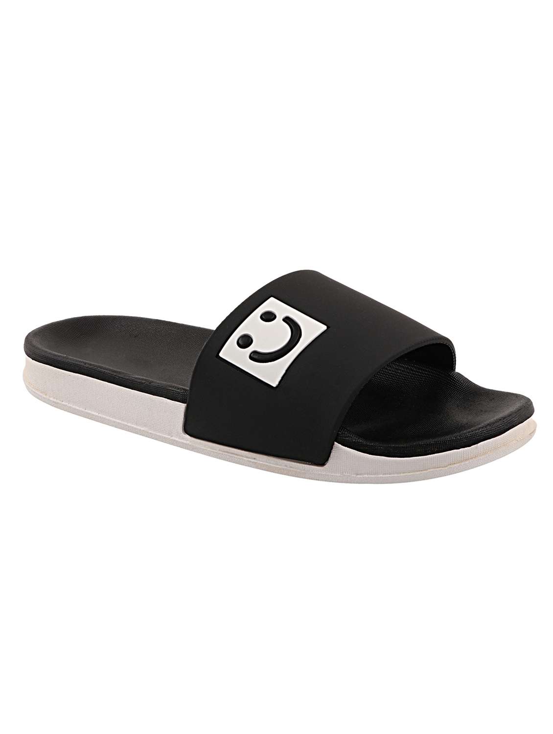 black slip on slides - 17808307 - Standard Image - 1