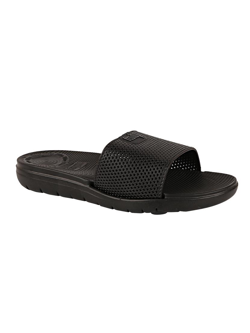 black  slip on slides - 17808326 -  Standard Image - 1