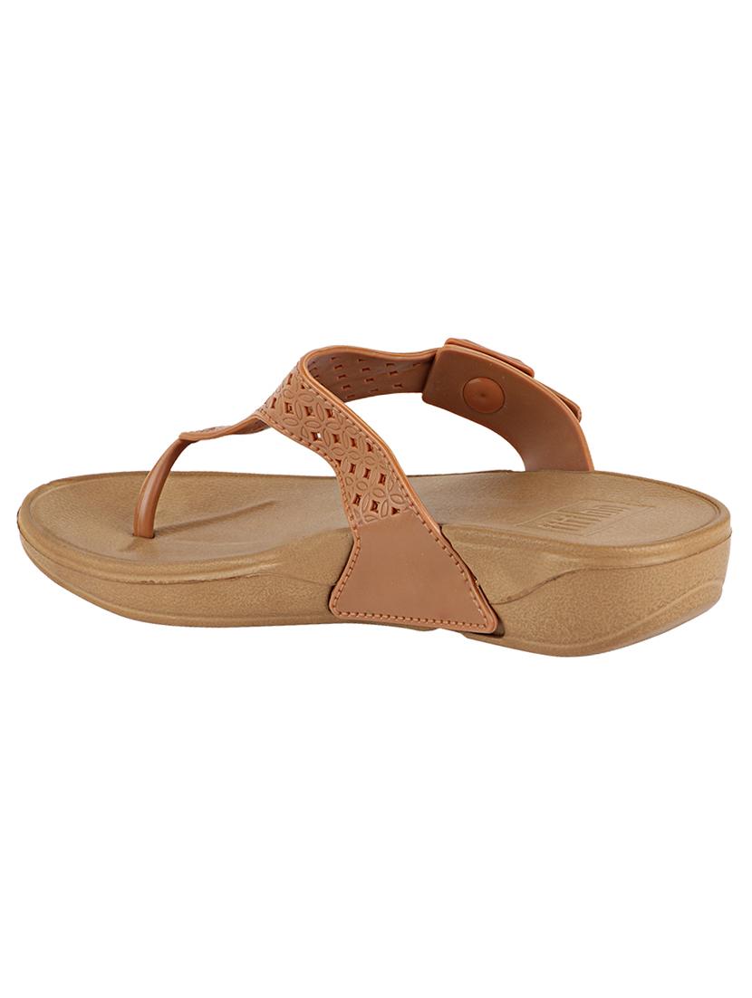 tan toe separator flip flop - 17808341 -  Standard Image - 1