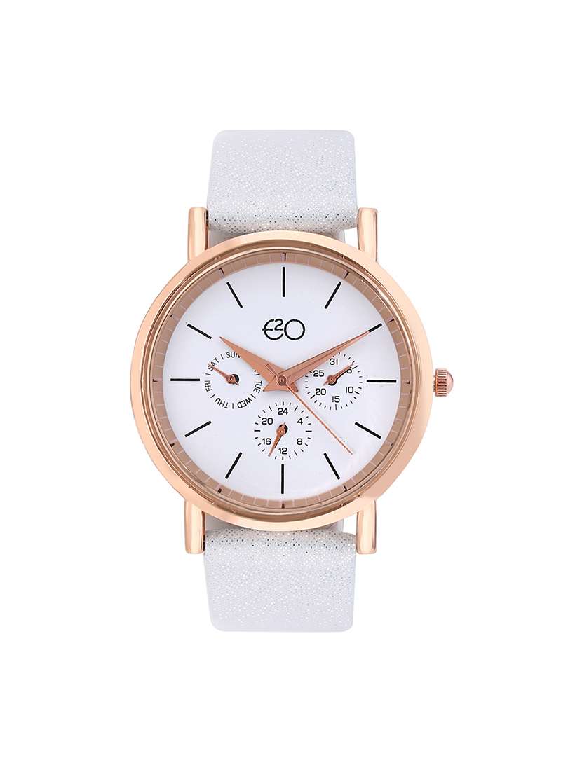 e2o white analog  watch for women