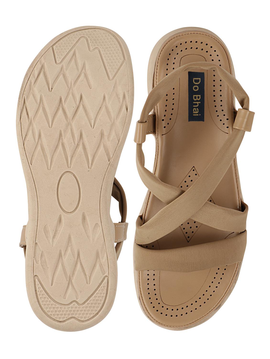 tan synthetic slip on sandals - 17809593 - Standard Image - 4