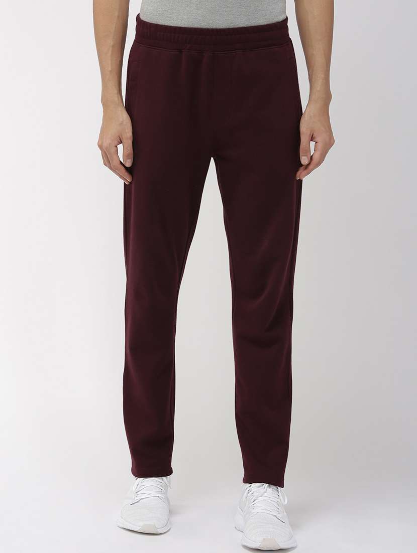 maroon solid jogger