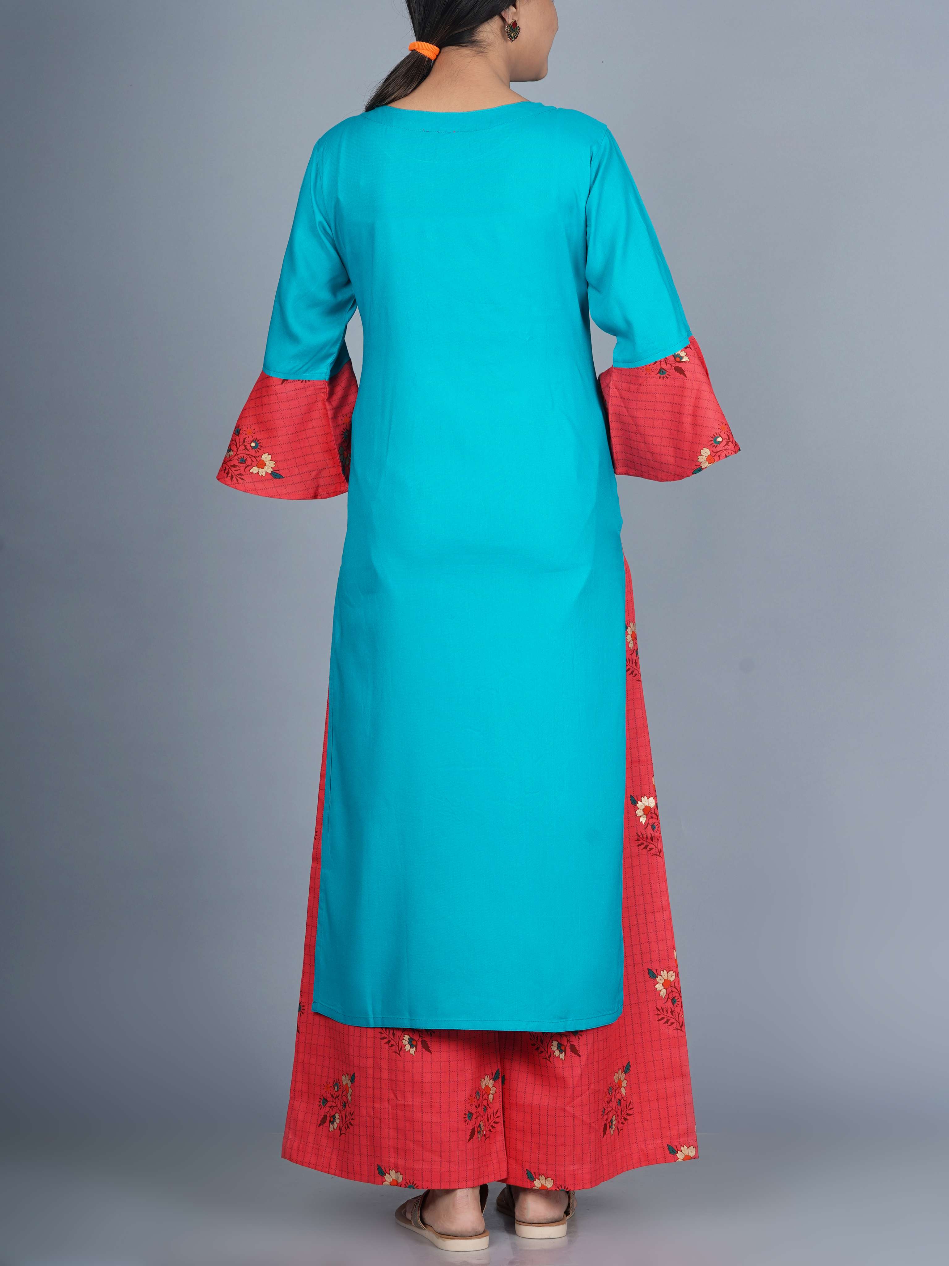 sequin crafts women's rayon embroidered kurti  - 17810029 -  Standard Image - 1