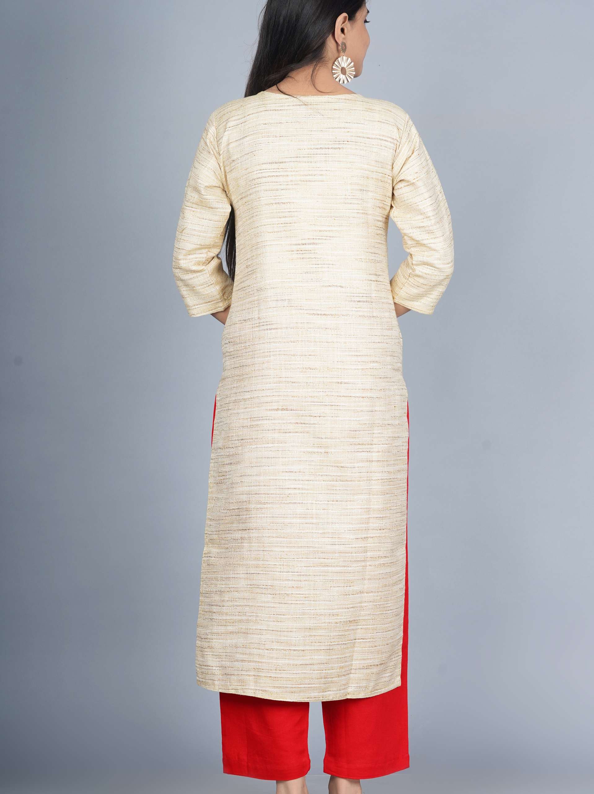 sequin crafts women's khadi embroidered kurti  - 17810037 -  Standard Image - 1