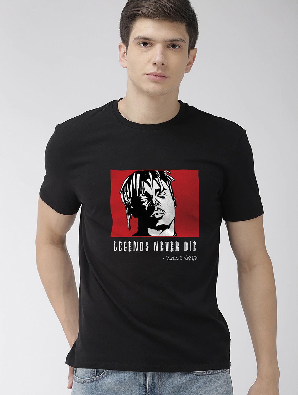 men front print round neck t-shirt - 17810176 - Zoom Image - 0