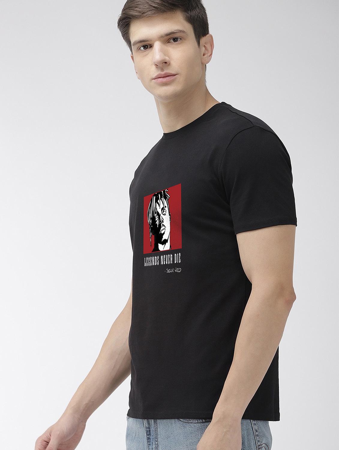 men front print round neck t-shirt - 17810176 - Standard Image - 1