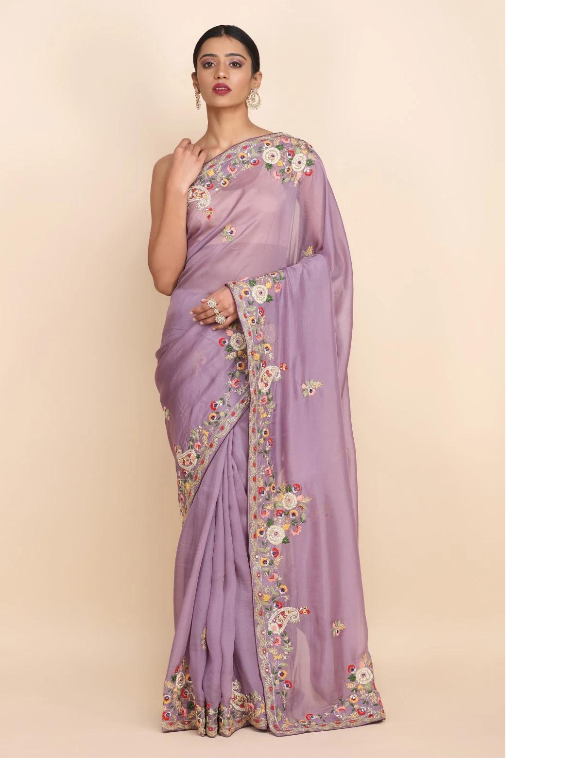 ethenic saree silk bend  - 17810247 -  Standard Image - 1