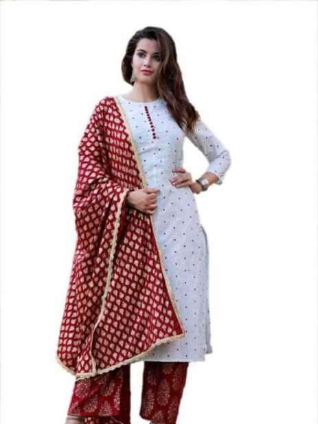 white crepe kurti - 17811139 -  Standard Image - 1