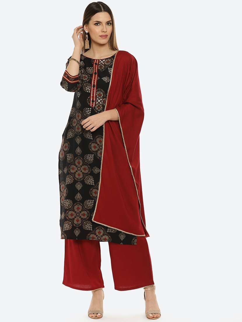 printed kurta palazzo set