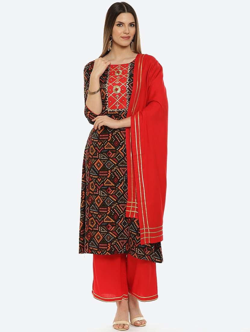 black rayon kurta palazzo  set