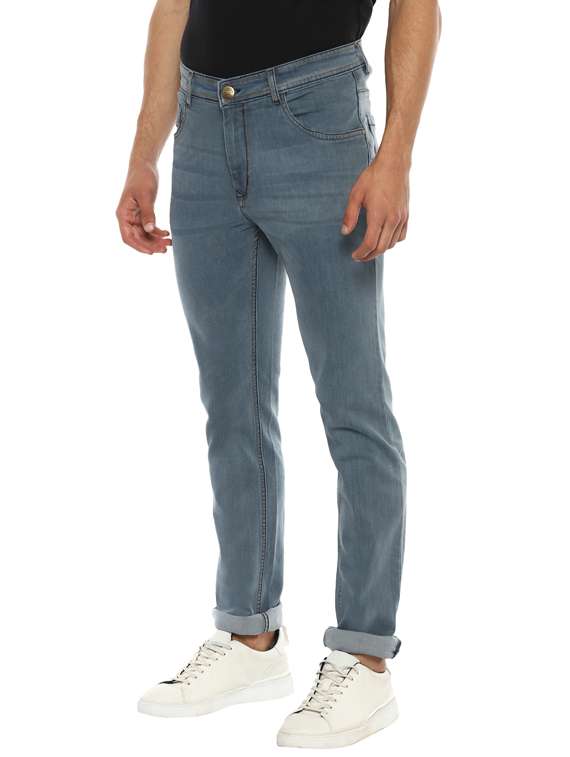 blue light washed denim jeans - 17812175 - Standard Image - 1