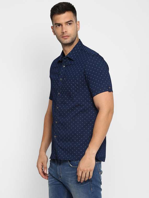 mens printed casual shirt - 17812210 - Standard Image - 1