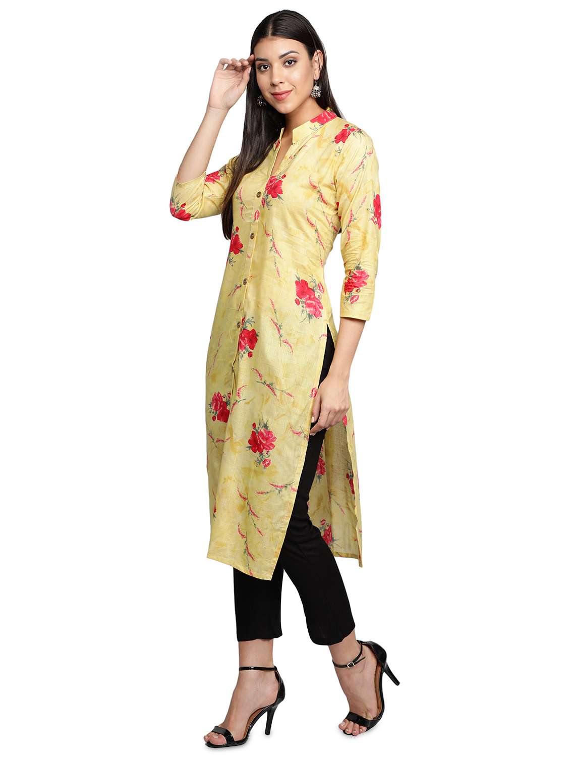 women's straight kurta - 17812726 - Standard Image - 1