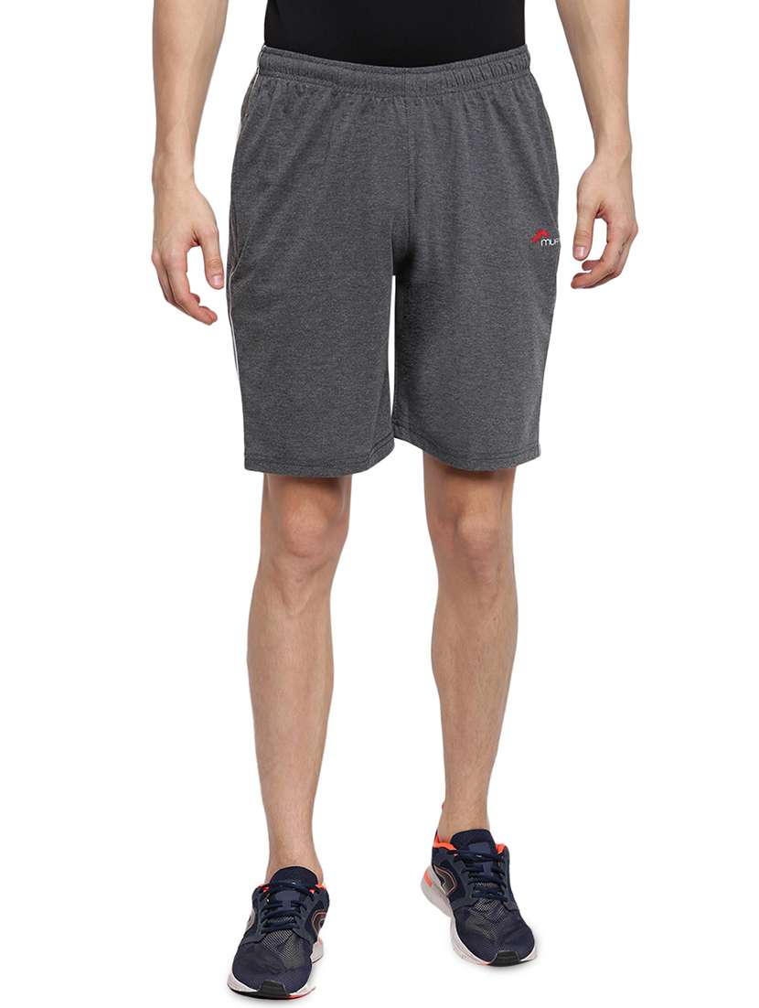 grey side striped shorts