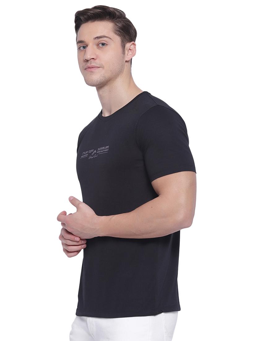 black chest print t-shirt - 17812875 -  Standard Image - 1