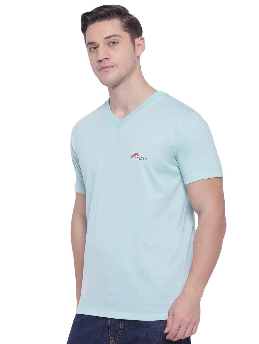 light blue solid t-shirt - 17812877 - Standard Image - 1